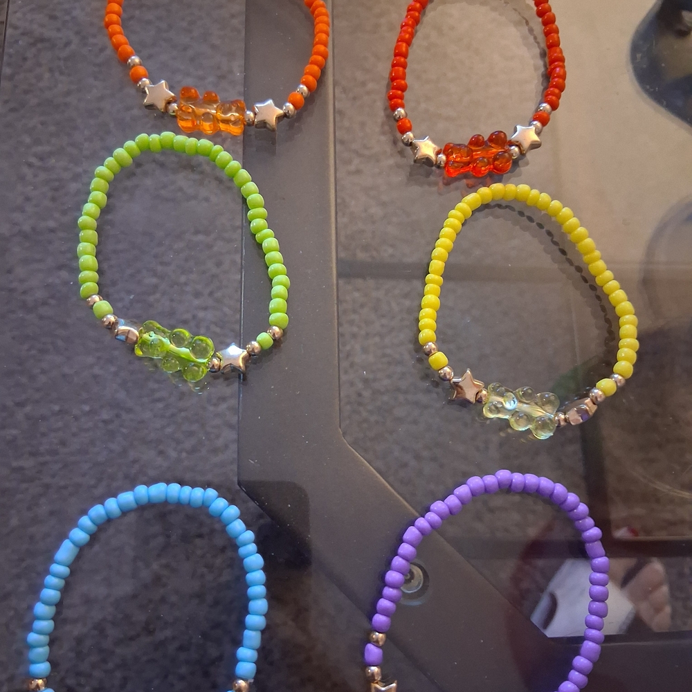 Colorful Beaded Kids Bracelets Set
